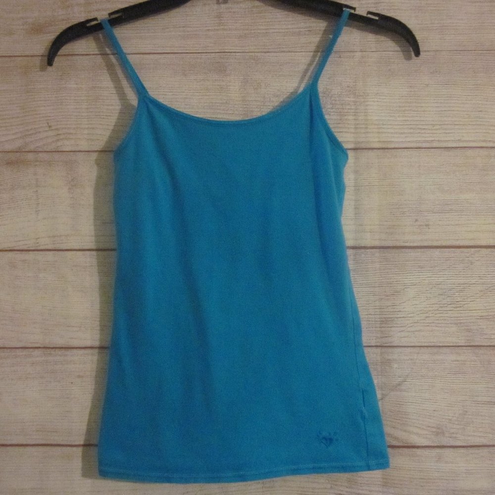 Justice Blue Cami Tank Top Girls Size 10 Strappy Solid Sleeveless